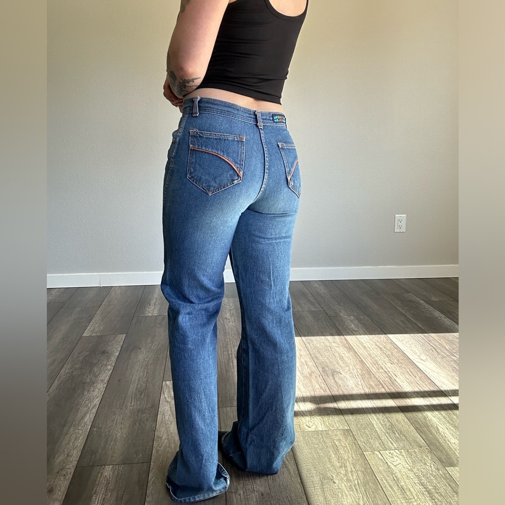 Vintage Moody’s Goose Denim 70s / 80s Straight Long Women’s Jeans Size 13 - 14